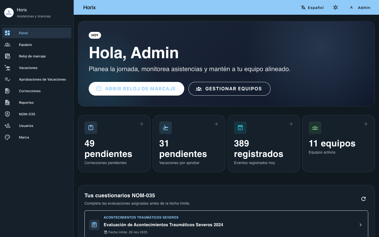 Horix Dashboard